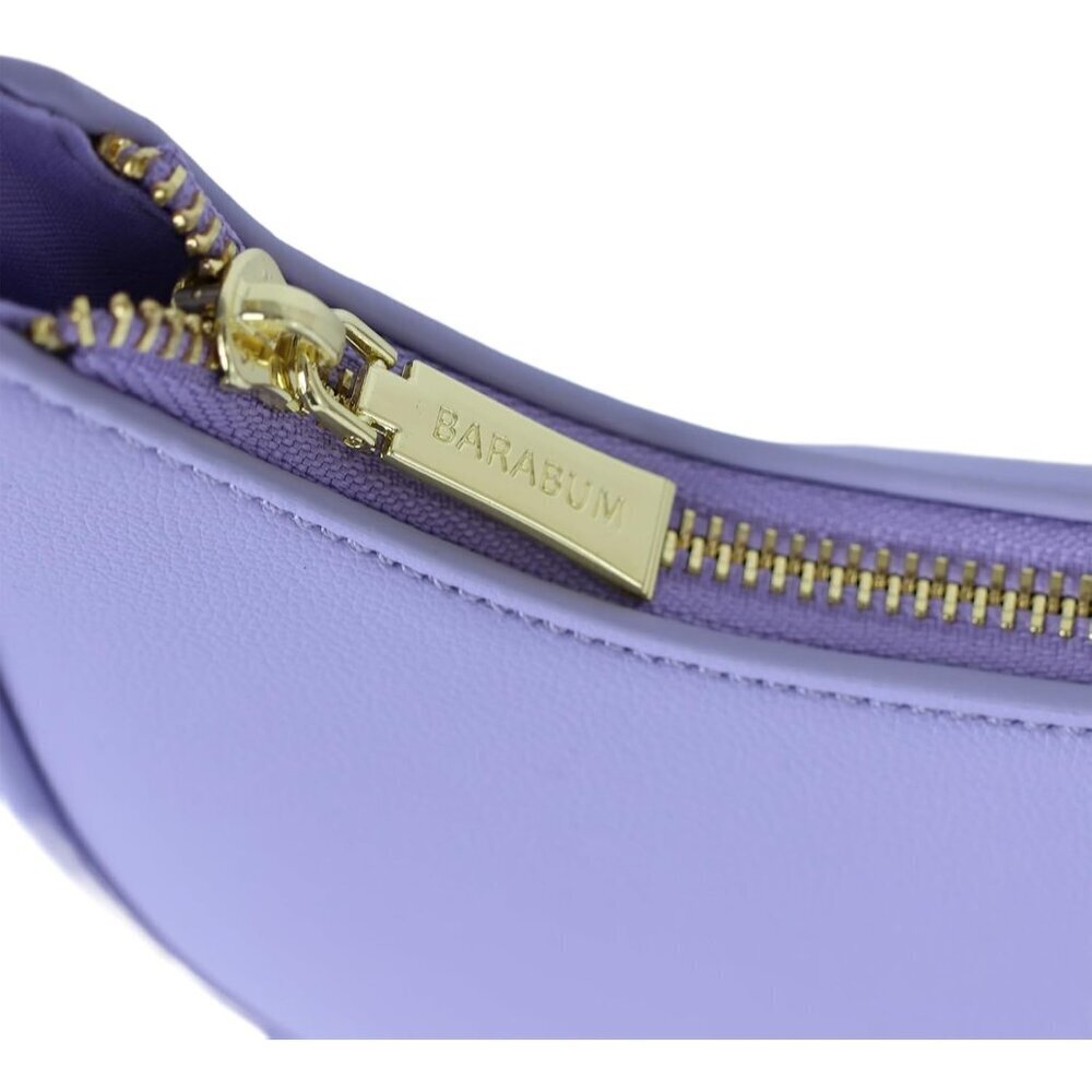 Women Purple Retro Classic Clutch Shoulder Tote Hand Bag With Zipper Closure - Picture 5 of 6